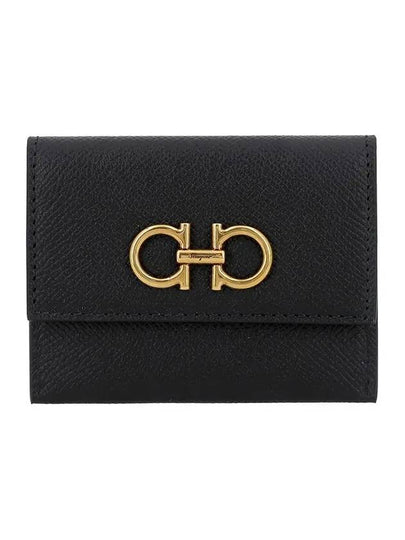 Gancini Card Wallet Black - SALVATORE FERRAGAMO - BALAAN 2