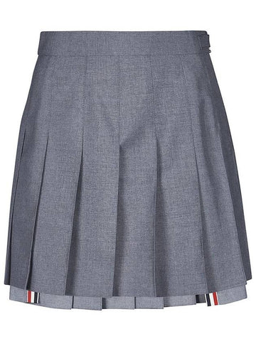 School Uniform Pleated Skirt Grey - THOM BROWNE - BALAAN.