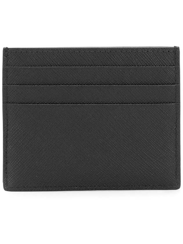 Metal Logo Saffiano Card Wallet Black - PRADA - BALAAN 4