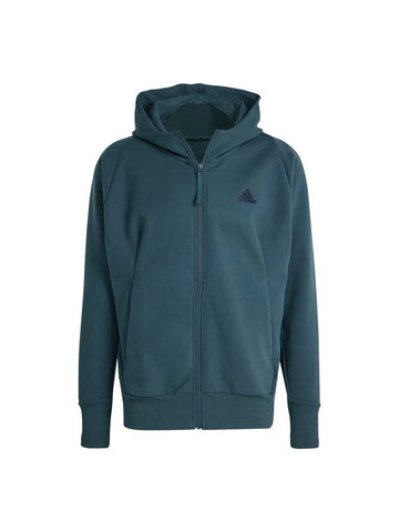 Z.N.E. Winterized Zip Up Hoodie Green - ADIDAS - BALAAN 1