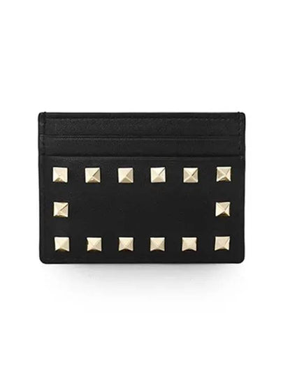 Rockstud Card Wallet Black - VALENTINO - BALAAN 2