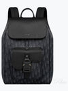 Saddle Oblique Jacquard Grained Calfskin Backpack Black - DIOR - BALAAN 2