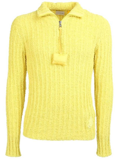 Half Zip-Up Knit Top Yellow - MONCLER - BALAAN 2