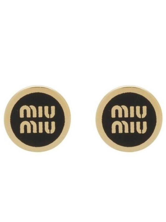 embossed logo stud earrings 5JO912 2F6T - MIU MIU - BALAAN 1