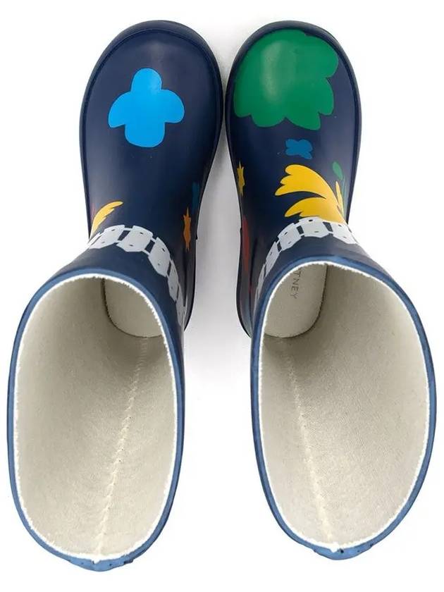 Kids Floral Rain Boots Navy 603399 SRD04 G408 - STELLA MCCARTNEY - BALAAN 4