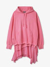 D Role Handkerchief Drawstring Hoodie Short Dress Pink - DIESEL - BALAAN 2