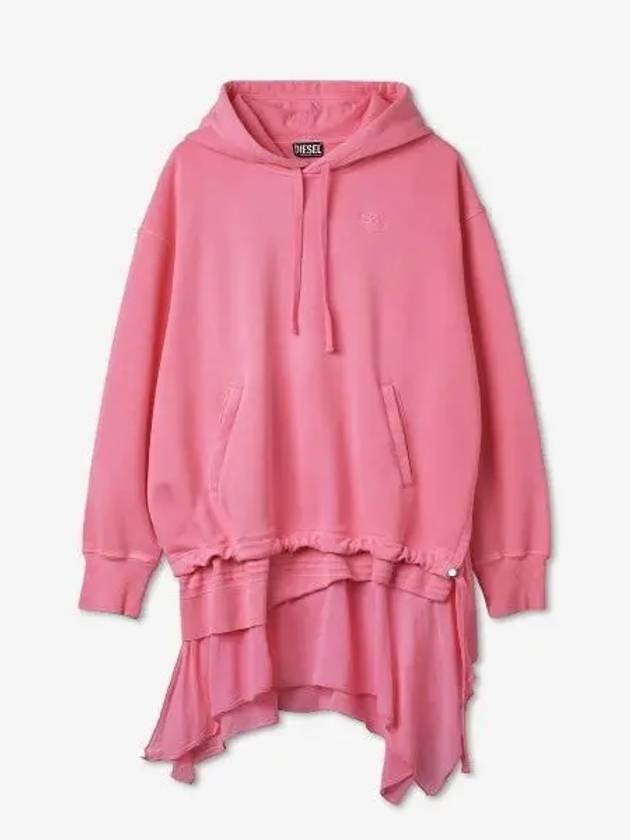 D Role Handkerchief Drawstring Hoodie Short Dress Pink - DIESEL - BALAAN 2