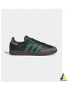 Samba OG Leather Low Top Sneakers Green Core Black - ADIDAS - BALAAN 2