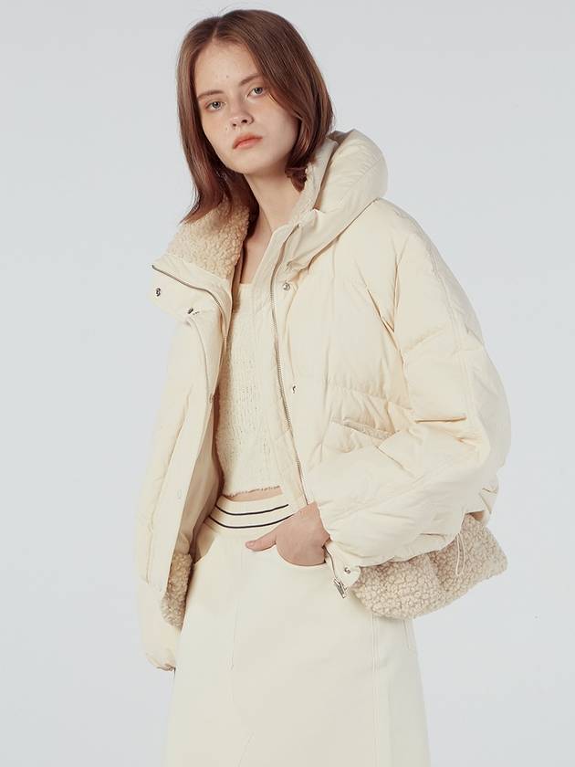 Teddy Layering Short Puffer Cream - REAL ME ANOTHER ME - BALAAN 11