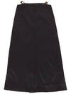 Double Satin Maxi H-Line Skirt Black - GANNI - BALAAN 3