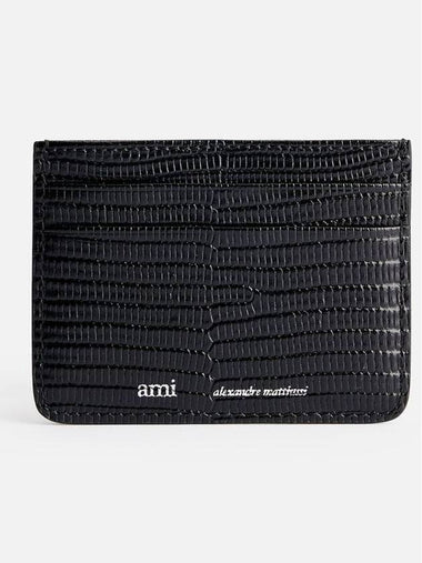 lettering card wallet black - AMI - BALAAN 1