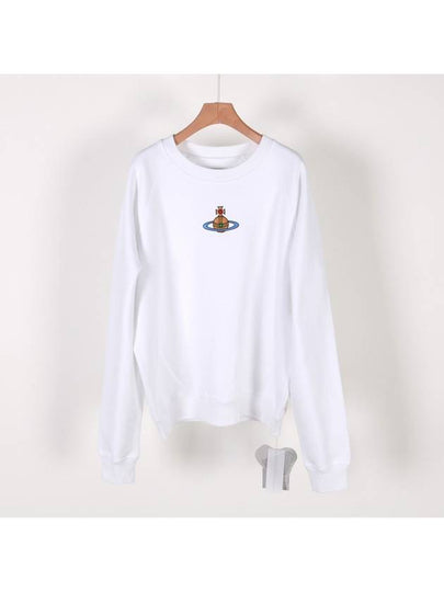 ORB Logo Crewneck Sweatshirt White - VIVIENNE WESTWOOD - BALAAN 2