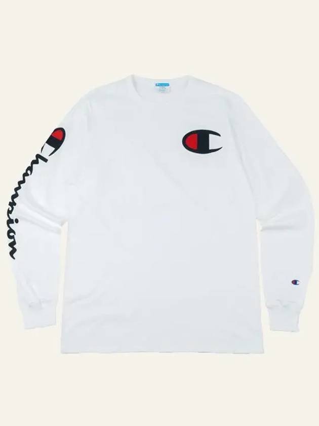 Heritage C Big Logo Graphic Men s Long Sleeve T Shirt White GT47 Y07789 WHC - CHAMPION - BALAAN 6