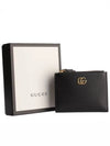 GG Gold Hardware Marmont Leather Zipper Bi-fold Wallet Black - GUCCI - BALAAN 4