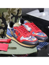 Camo Star Rock Runner Low-Top Sneakers Red - VALENTINO - BALAAN 2