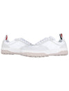 Letterman Panel Lace-Up Low-Top Sneakers White - THOM BROWNE - BALAAN 3