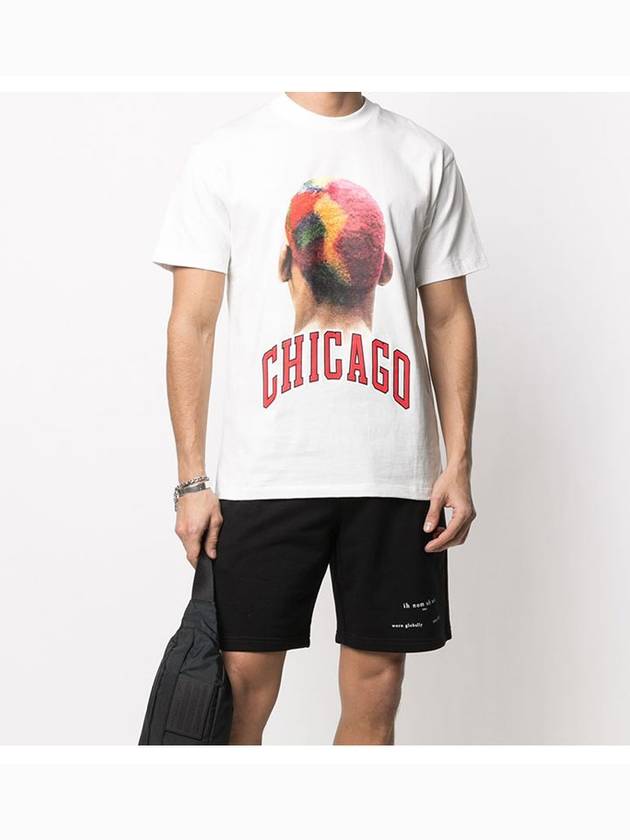 NUS21231 081 Chicago Player Logo Printing Short Sleeve T-Shirt White Men's T-Shirt TR - IH NOM UH NIT - BALAAN 6