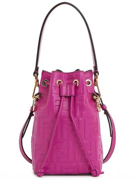 Mon Tresor Small Leather Bucket Bag Pink - FENDI - BALAAN 2