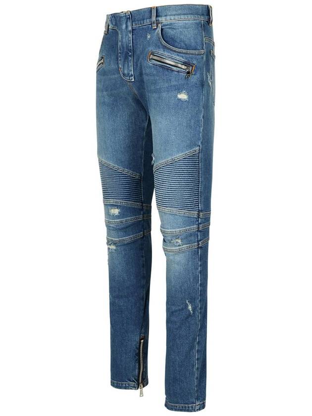 Balmain Blue Cotton Denim Jeans - BALMAIN - BALAAN 2