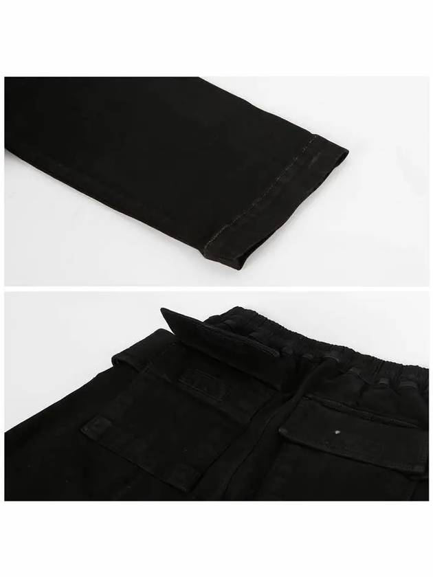 Creatch Cargo Desostring Cotton Straight Pants Black - RICK OWENS - BALAAN 7