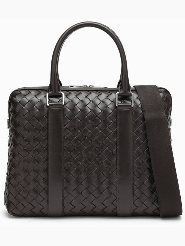 Intrecciato Leather Brief Case Brown - BOTTEGA VENETA - BALAAN 2