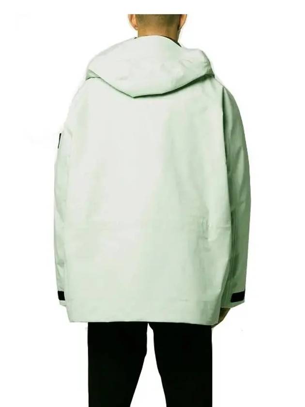 Men's Cocoon Logo Patch Parka Light Green - STONE ISLAND - BALAAN 5