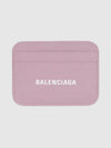 Cash Logo Card Wallet Powder Pink - BALENCIAGA - BALAAN 7