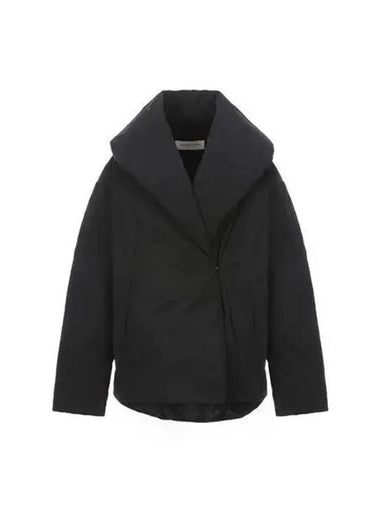 Dries Van Noten Women s Shawl Collar Down Padding Black 0105375345 - DRIES VAN NOTEN - BALAAN 1