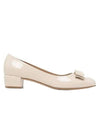 Vara Bow Patent Pumps White - SALVATORE FERRAGAMO - BALAAN 1