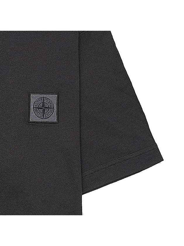 Organic Cotton Short Sleeve T-Shirt Dark Grey - STONE ISLAND - BALAAN 7