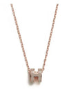 Mini Pop H Pendant Rose Gold & Marron Glace - HERMES - BALAAN 3