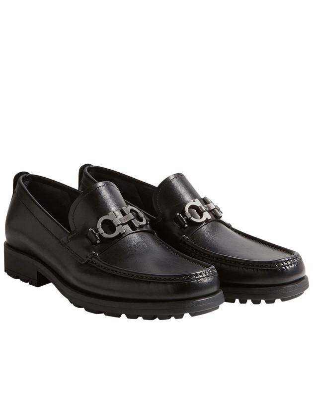 Men's David Gancini Loafers Black - SALVATORE FERRAGAMO - BALAAN 3