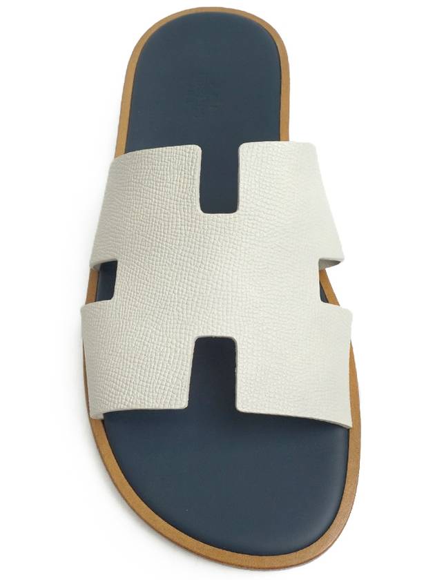 Hermes Izmir Sandal Epsom Blanc De Paris Bleu Celeste - HERMES - BALAAN 3