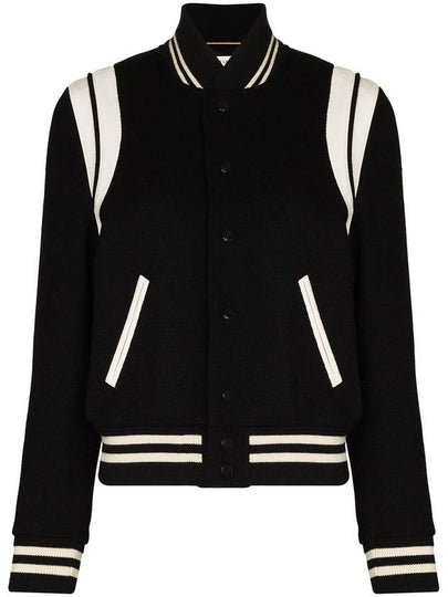 Teddy Jacket In Wool Black - SAINT LAURENT - BALAAN 2