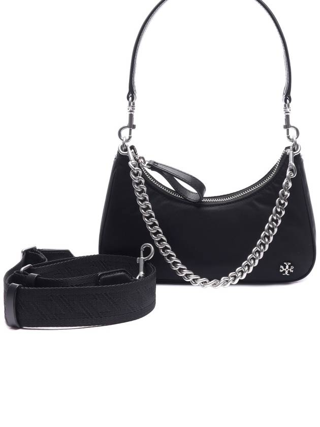 Mercer Nylon Chain Small Shoulder Bag Black - TORY BURCH - BALAAN 3