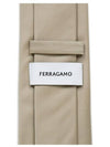 Marron Monochrome Cotton Tie Beige - SALVATORE FERRAGAMO - BALAAN 5