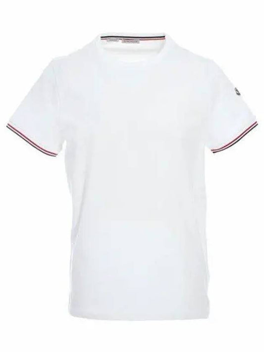 Arm Logo Round Short Sleeve T-Shirt  White - MONCLER - BALAAN 2