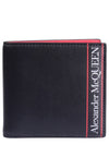 Men's Logo Printed Leather Half Wallet Black - ALEXANDER MCQUEEN - BALAAN 2