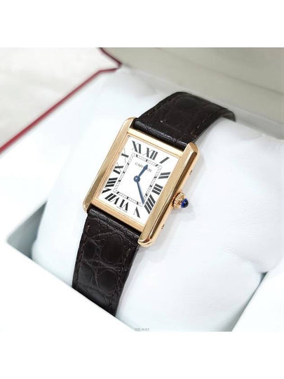 Lux You Tank Solo Watch 18K Gold Small - CARTIER - BALAAN 2