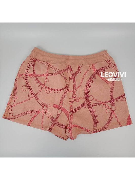 TRESOR DE MEDOR Women's Cotton Brushed Printed Shorts Pants Rose Quartz 36 - HERMES - BALAAN 2