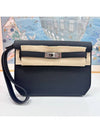 Kelly Depeche 25 Togo black silver engraved with W - HERMES - BALAAN 3