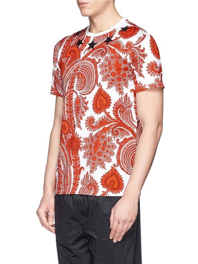 Paisley star printing tshirt 15S7053612 - GIVENCHY - BALAAN 4