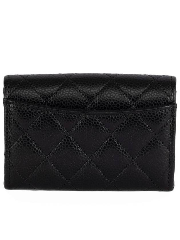 Classic Grained Calfskin Card Wallet Black - CHANEL - BALAAN 3