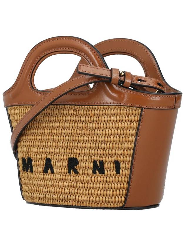 Rattan Micro Tropicalia Cross Bag Brown - MARNI - BALAAN 4