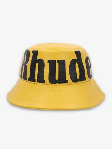 Logo Print Bucket Hat Yellow Black RHPS23HA06036121 - RHUDE - BALAAN 1