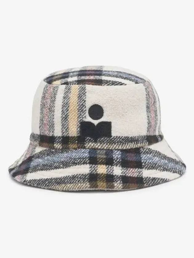 Check Wool Bucket Hat Ivory - ISABEL MARANT - BALAAN 2