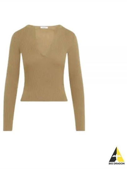 Urlo V-Neck Knit Top Beige - MAX MARA - BALAAN 2