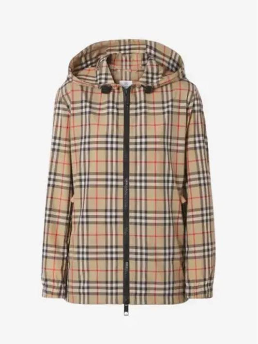 Women's Everton Vintage Check Hooded Jacket Beige - BURBERRY - BALAAN 2