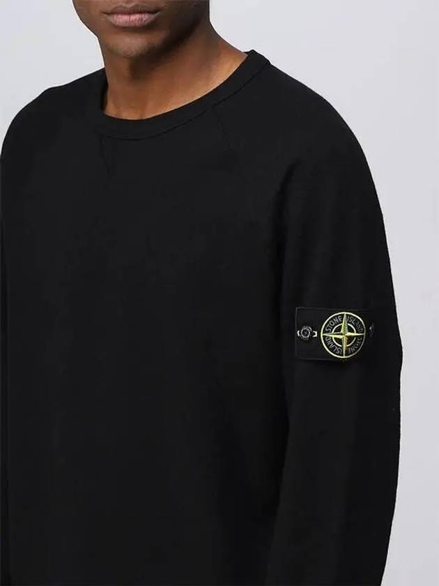 OLD Treatment Wappen Patch Crew Neck Sweatshirt Black - STONE ISLAND - BALAAN 3