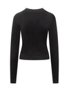 Long Sleeve T Shirt WTK014ACKNI0511 BK99 Black - MARINE SERRE - BALAAN 2